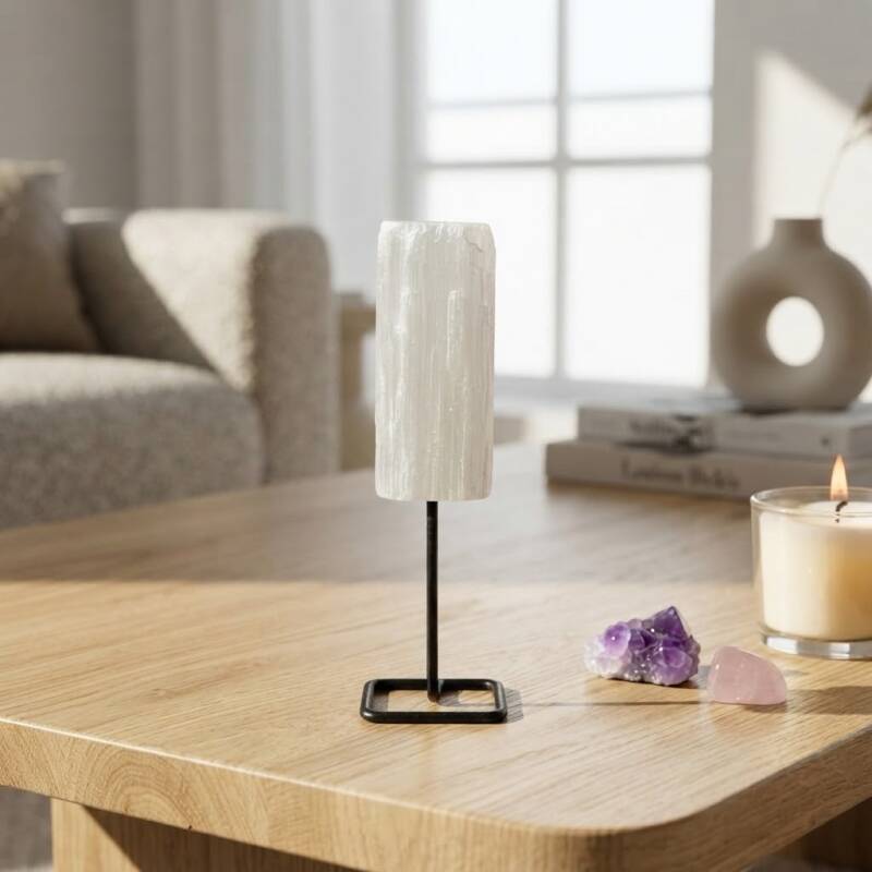 Kristalle kaufen online – Raumenergie verbessern, Selenit kaufen für Zuhause, energetische Raumgestaltung und bewusste Wohlfühlatmosphäre