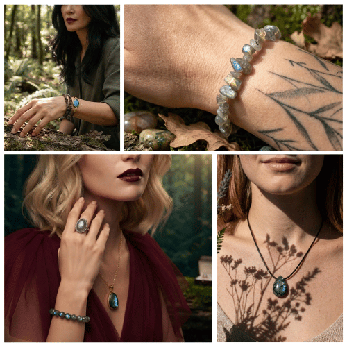 Echte Edelsteine wie Labradorit Schmuck als Armband, Kette und Anhänger mit magischer Wirkung online kaufen