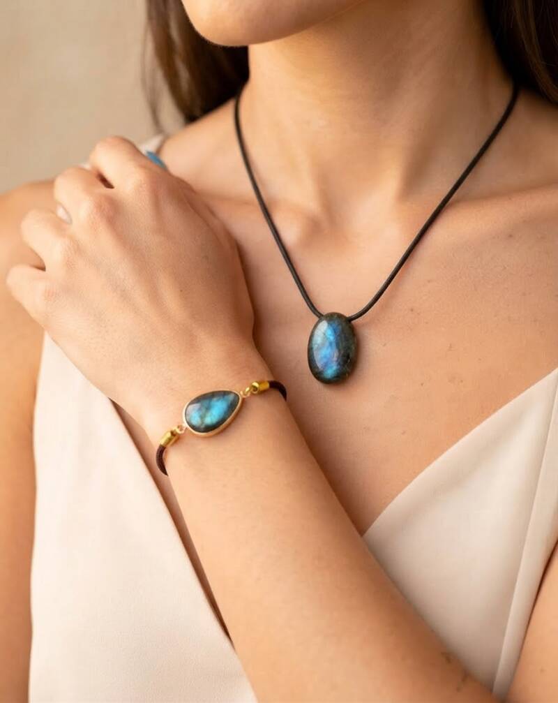 Labradorit Schmuck kaufen – Armband, Kette und Ring aus Labradorit