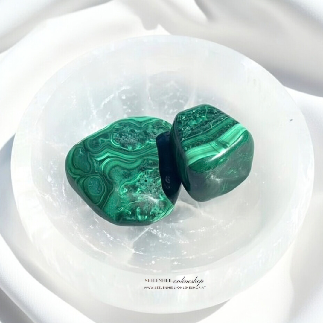 Malachit Trommelstein groß