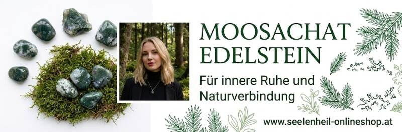 Moosachat Edelsteinschmuck – natürlicher Moosachat und Baumachat bei Seelenheil 