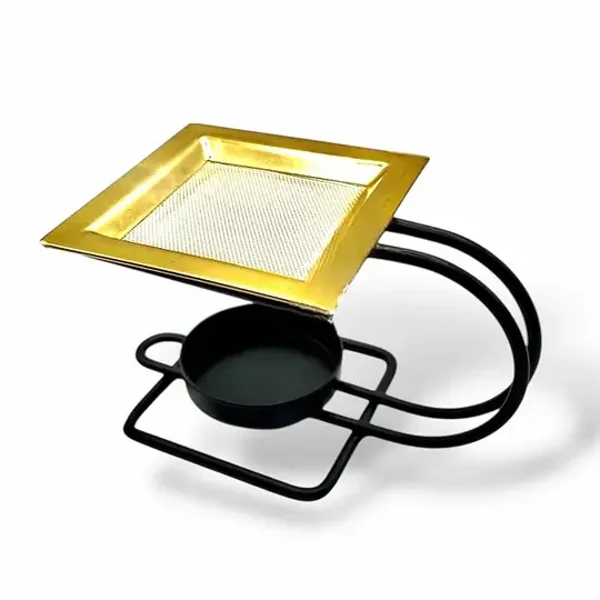 Siebgefäß zum Räuchern in Schwarzgold – Sanfte Alternative zur Kohle