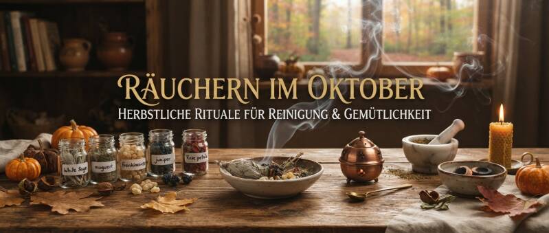 Räuchermischung Herbst kaufen, richtig räuchern Anleitung Räucherwerk, herbstliche Raunächte Räucherstoffe online, Seelenheil Onlineshop