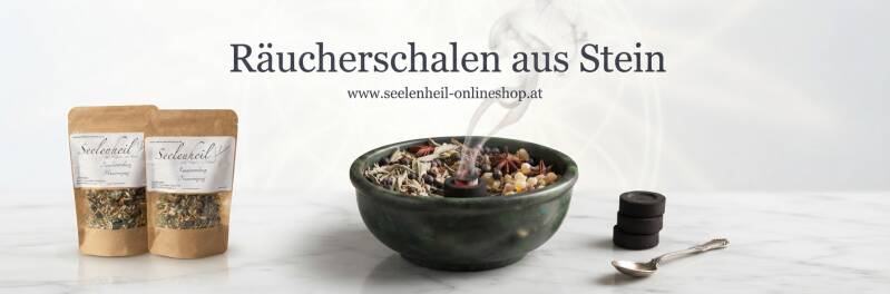 Räucherschale aus Speckstein als sichere Schale zum Räuchern von Kräutern und Harzen im Seelenheil Shop Österreich online kaufen