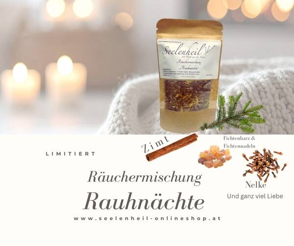 Rauhnachts-Räuchermischung von Seelenheil für Räucherrituale und die bewusste Zeit zwischen den Jahren
