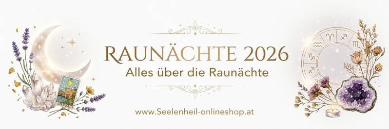 Rauhnachtsritual 2026/2027 – Rauhnachtskarten, spirituelle Rituale, Räuchern und das 13-Wünsche-Ritual für die zwölf Rauhnächte im Seelenheil Onlineshop entdecken.