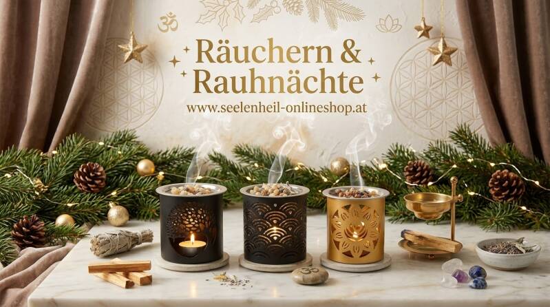 Rauhnächte 2026 – Räuchern mit weißem Salbei und Räucherwerk, spirituelle Rituale und Anleitung für die traditionelle Zeit zwischen den Jahren bei Seelenheil.