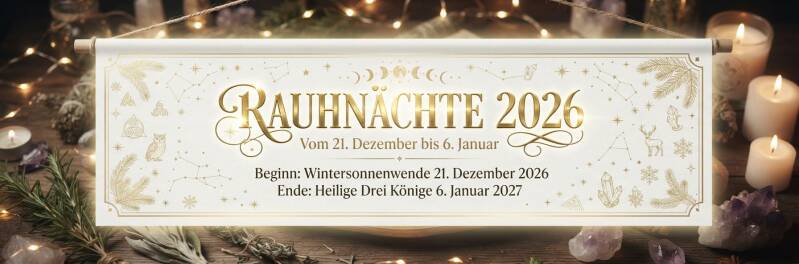 Rauhnächte 2026: Magische Rituale, Räucherwerk und schützende Edelsteine für die Zeit zwischen den Jahren online kaufen im Seelenheil Onlineshop.