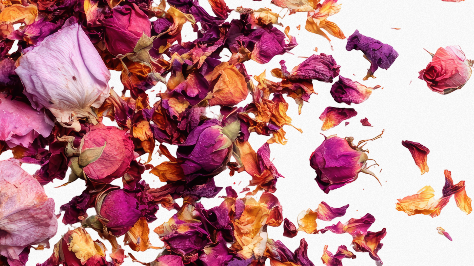 Rosenblüten Räuchern im Liebesritual zur energetischen Herzöffnung, Förderung von Liebe und Harmonie kombiniert mit Edelsteinen wie Rosenquarz und Amethyst