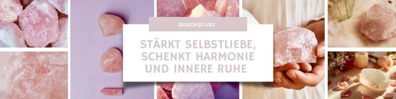 Rosenquarz kaufen – Heilstein für Selbstliebe, Harmonie und innere Ruhe. Rosenquarz Wirkung spüren, Edelstein Rosenquarz Armband, Rosenquarz Schmuck, Rohstein kaufen und bestellen, Rosenquarz Online Shop, positive Energie, Meditation, Rituale, liebevolle 