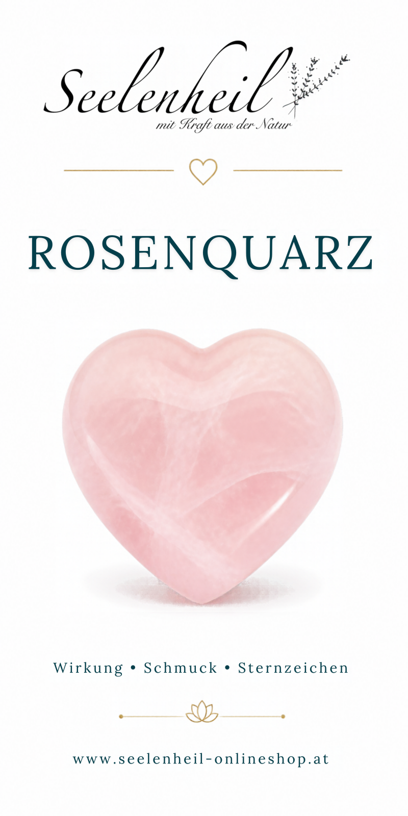 Rosenquarz bei Liebeskummer – rosa Edelstein als Symbol für Liebe, Selbstliebe, Trost und Herzenswärme. Spiritueller Rosenquarz Schmuck und Heilsteine für emotionale Begleitung bei Seelenheil online kaufen.