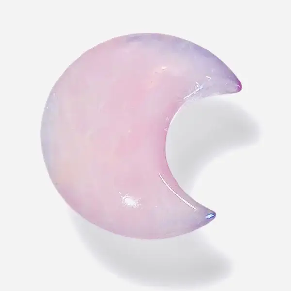 Rosenquarz Mond Handschmeichler