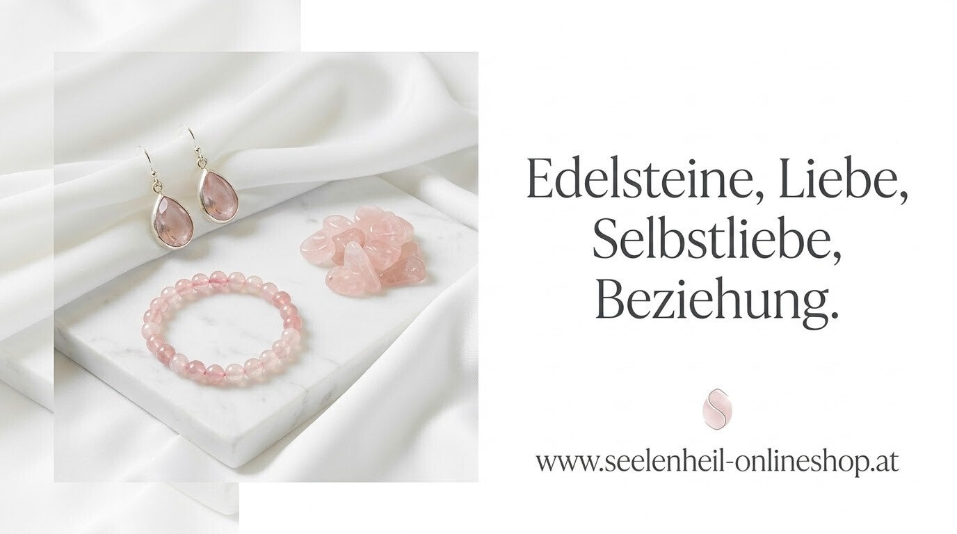 Rosenquarz Sternzeichen Schmuck kaufen – entdecke edle Rosenquarz Armbänder, Ketten und Ohrringe mit rosafarbenen Edelsteinen, inspiriert von Liebe, Selbstliebe, Harmonie und der spirituellen Bedeutung aller Sternzeichen.