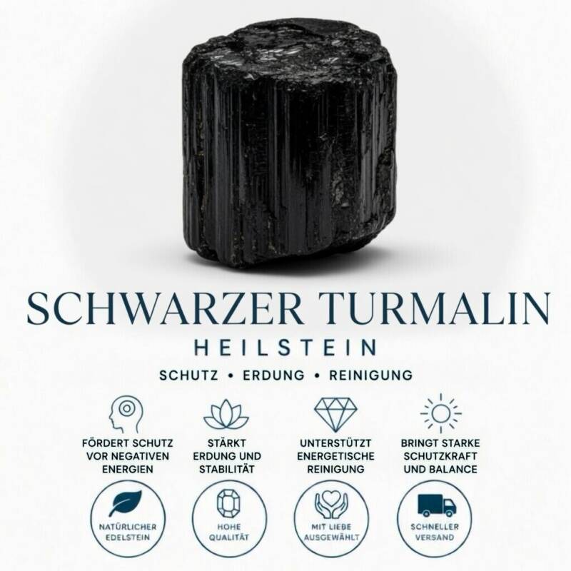 Schwarzer Turmalin Wirkung spirituelle Wirkung Heilstein Turmalin, energetischer Schutz und Erdung online, Seelenheil Onlineshop