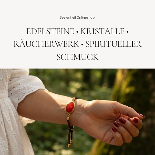 Seelenheil Edelstein Shop mit Edelsteinen, Kristallen, Räucherwerk und spirituellem Schmuck