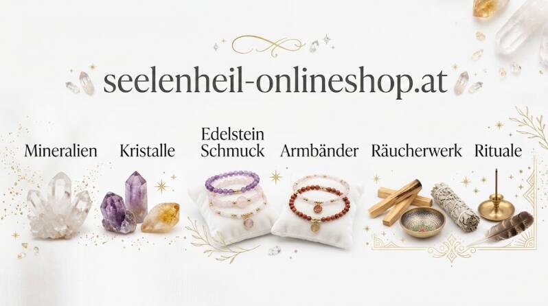 Exklusive Mineralien, heilende Kristalle und echter Edelstein-Schmuck jetzt online kaufen bei seelenheil-onlineshop.at. Entdecke handgefertigte Armbänder, Räucherwerk und festliche Rituale als besonderes Weihnachtsgeschenk