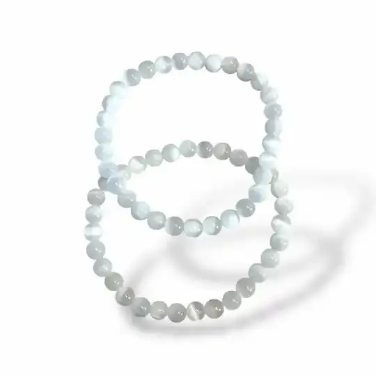 Selenit Armband – eleganter Edelstein Schmuck für energetische Reinigung und spirituelle Balance