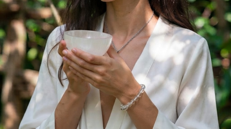 Selenit Schale bestellen – hochwertige Selenit Platte aus echtem Selenit Stein, natürliche Kristallschale und Selenit Deko