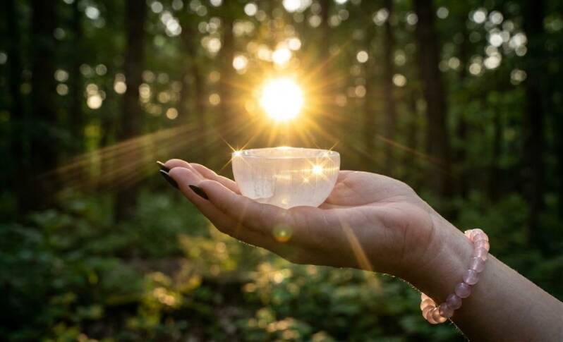 Selenit Schale kaufen – elegante Selenitschale aus hellem Kristall für stilvolle Dekoration und dein spirituelles Zuhause | Seelenheil Onlineshop