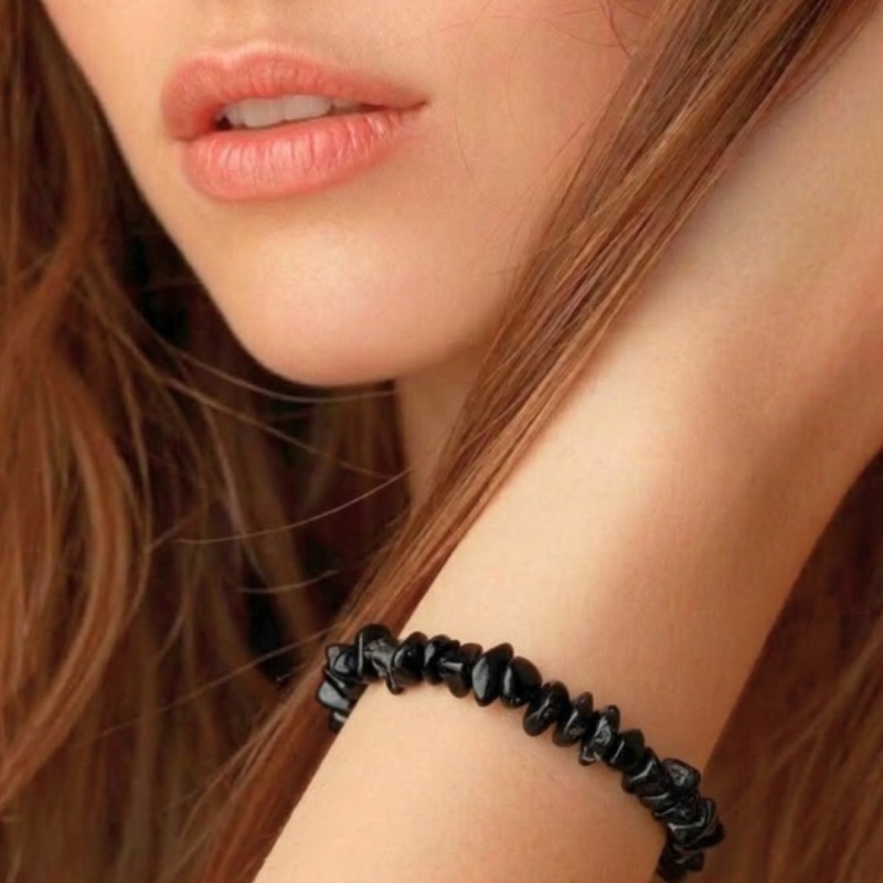 Splitterarmband Achat aus schwarzem Achat – Wirkung, Bedeutung und echtes Edelstein Armband kaufen