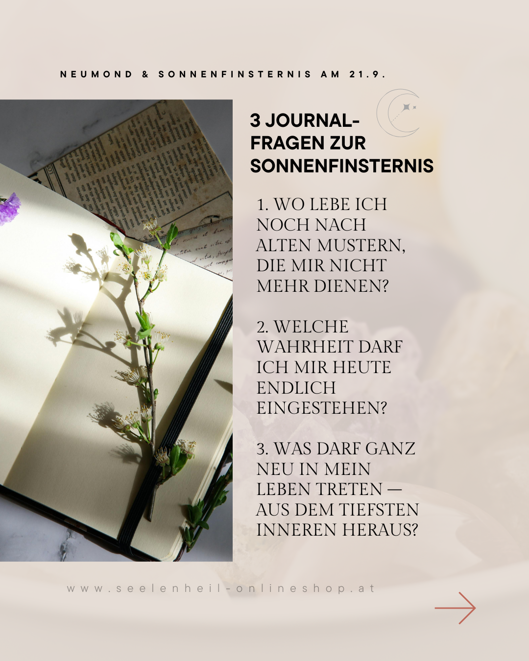 Spirituelle Journaling-Fragen zum Neumond im September – Innenschau & Intuition fördern
