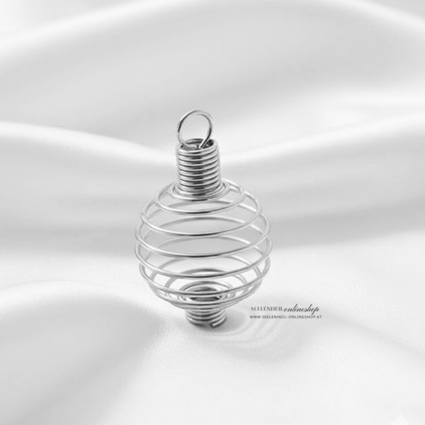 Spirale für Trommelsteine silber