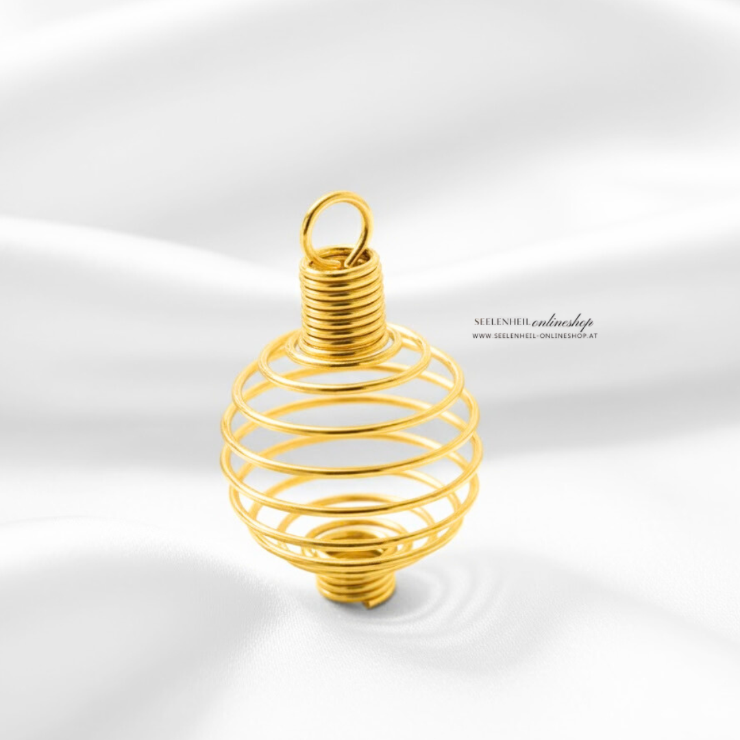 Spirale für Trommelsteine vergoldet