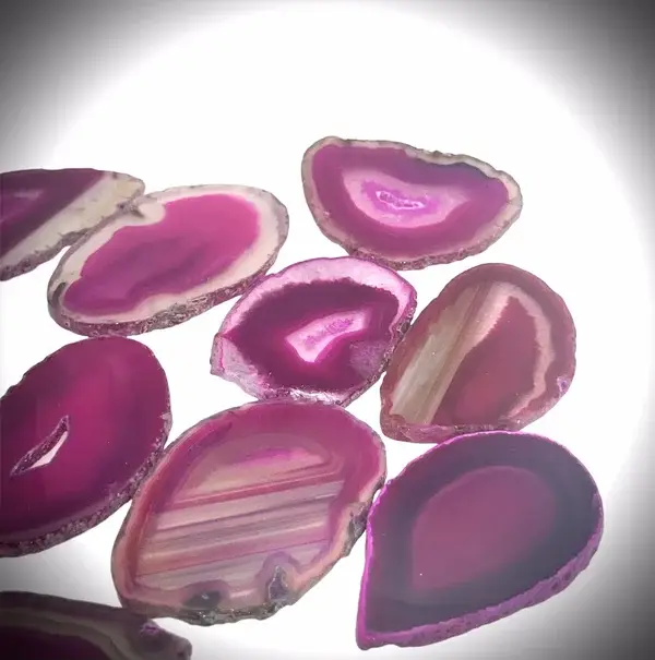 Achat Scheibe klein Pink