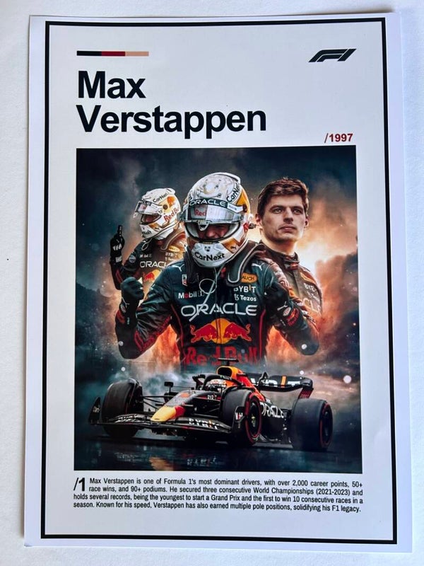 Foto Poster Max Verstappen