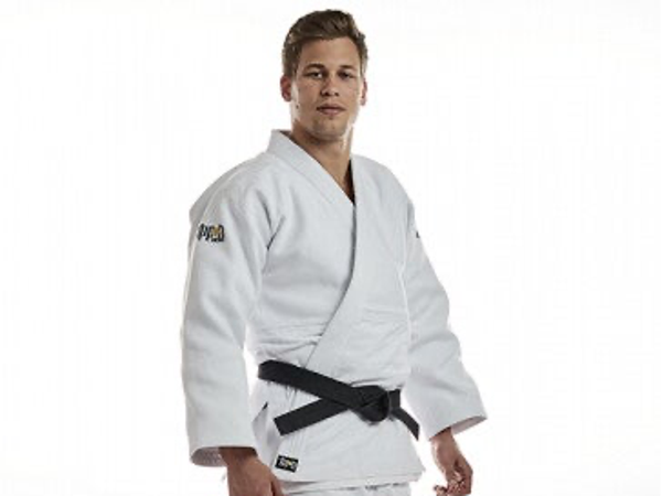 outlet - Ippon Gear Fighter judo jas wit slimfit -50%