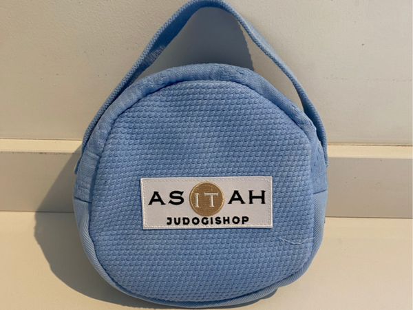 Bandentasje babyblauw