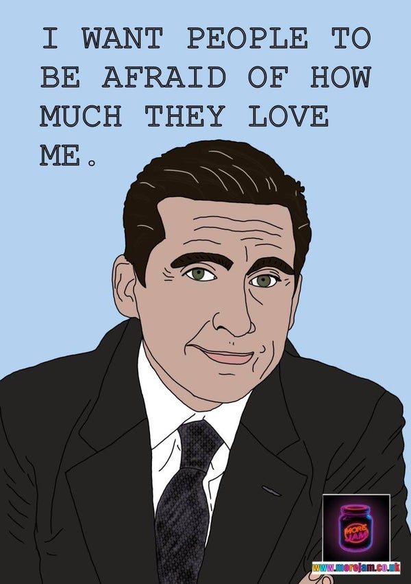 Any Occasion Card Michael Scott Afraid