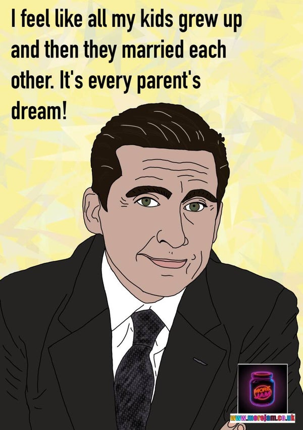 Marriage Card Michael Scott
