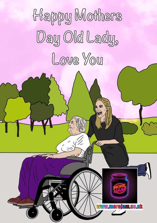Mothers Day Card Old Lady