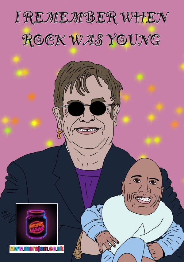 Any Occasion Card Elton John The Rock