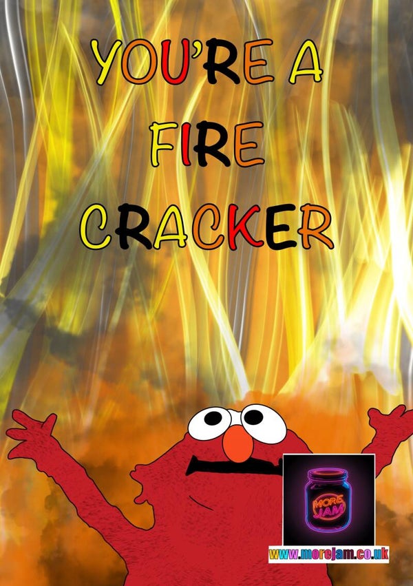 Any Occasion Card Elmo Firecracker