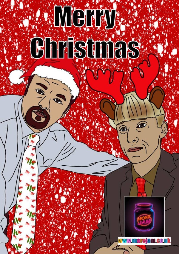 Christmas Card The Office UK David Brent Gareth Keenan