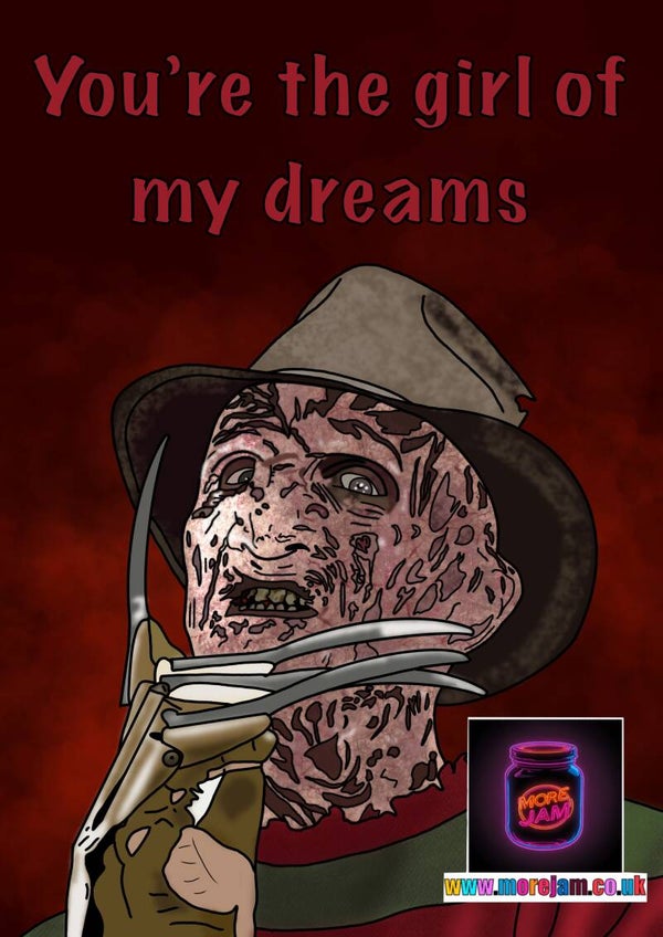 Any Occasion Card Freddy Krueger Girl Of My Dreams