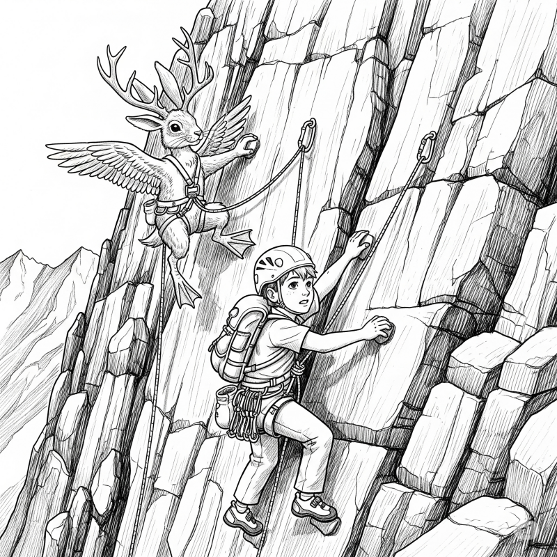 Watzi der Wolperdinger klettert mit seinem Freund Noah durch die Watzmann Ostwand.