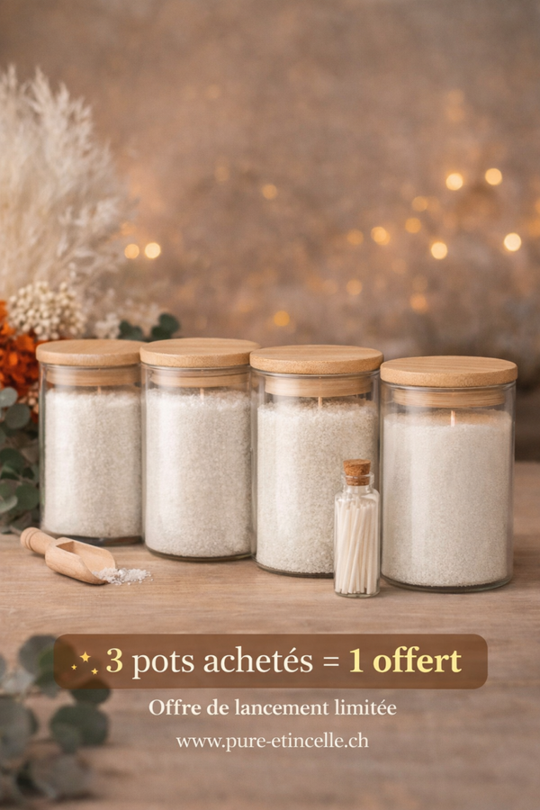 Sable de cire blanc 150gr. / 3 achetés = 1 offert !