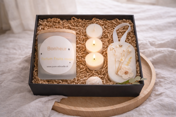 Coffret cadeau, un message lumineux