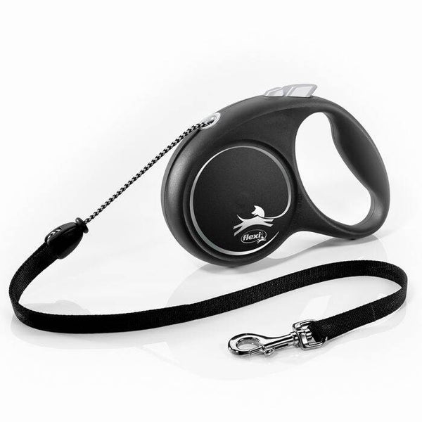 Laisse à enrouleur Flexi Black Design Cordon – 5 mètres TAILLE M