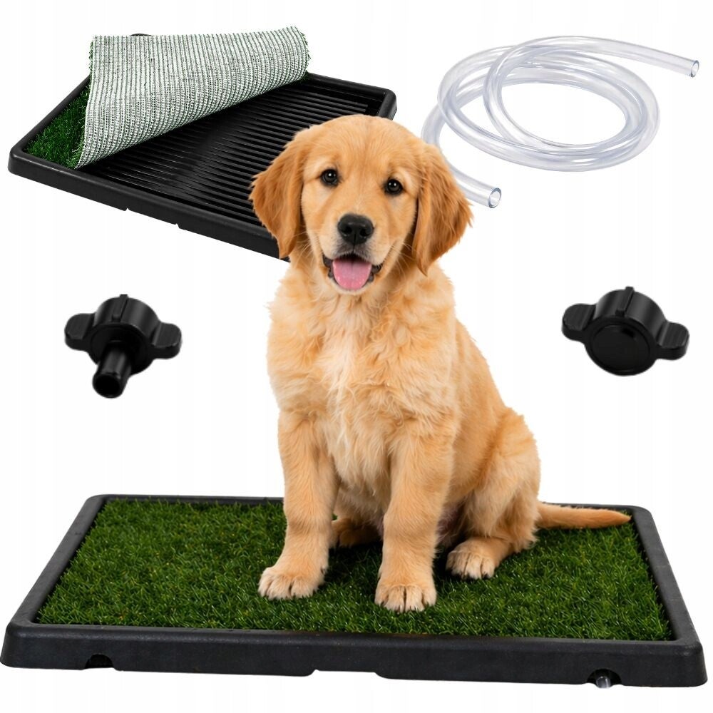 🌿 Tapis d'Apprentissage de la Propreté – Modèle Herbe avec Égouttoir (61 x 50 cm)