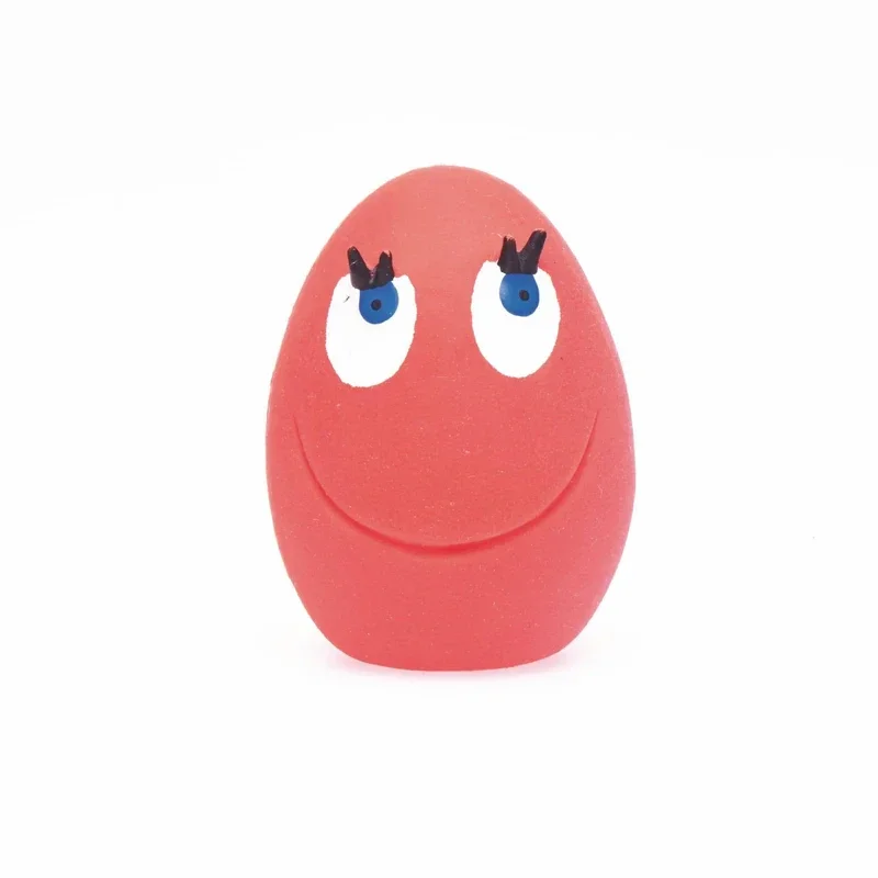 Lanco Œuf Rieur Jouet pour Chiens en Latex Naturel Rouge, Sûr, Résistant et Sain, 12 cm