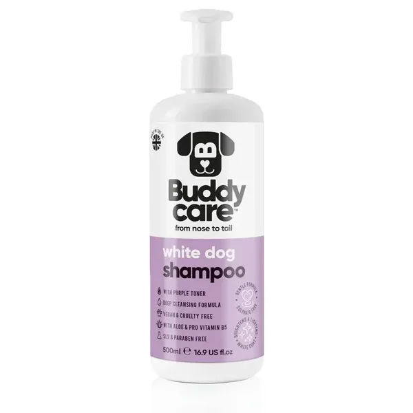 Shampooing éclat pour chiens au pelage blanc