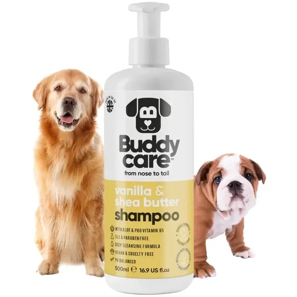 Shampooing hydratant pour chien – Vanille & Beurre de Karité