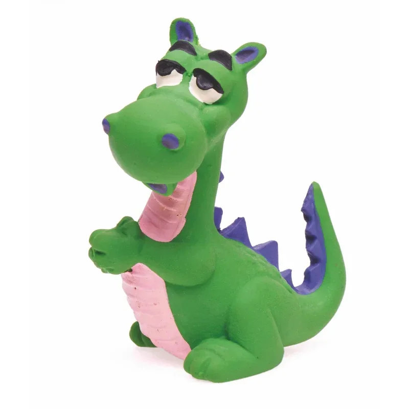 Lanco Dragon Vert Jouet à Mâcher pour Animaux 100% Caoutchouc Naturel Fait Main