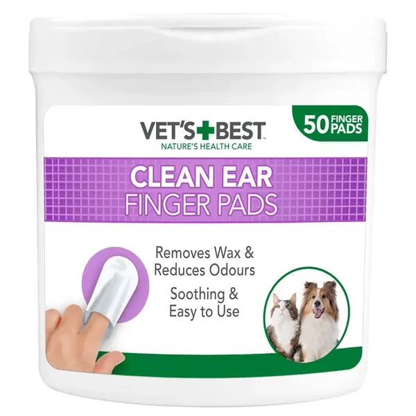 Doigtiers Nettoyants pour les Oreilles du Chien Vet's Best® Clean