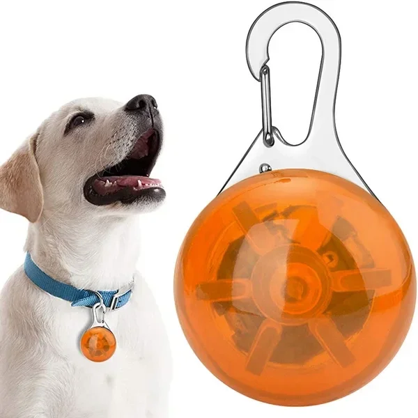 Lampe LED de sécurité pour collier – Orange 🐾💡