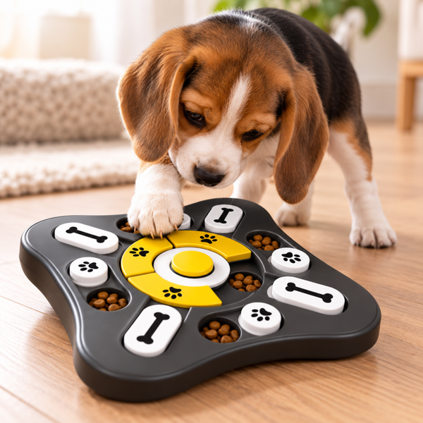 Puzzle interactif & gamelle anti-glouton pour chien – 25,5 cm